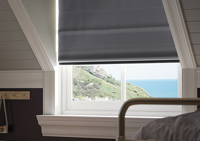Luxe Velvet, Steel - Roman Blind - Image 5